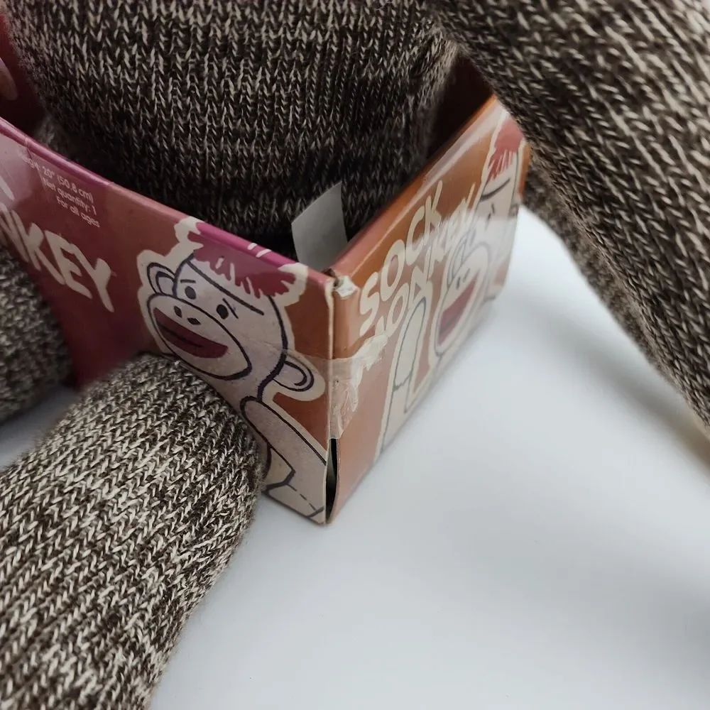 Schylling M Sock Monkey Classic Retro Toy Brown Big Lips 20